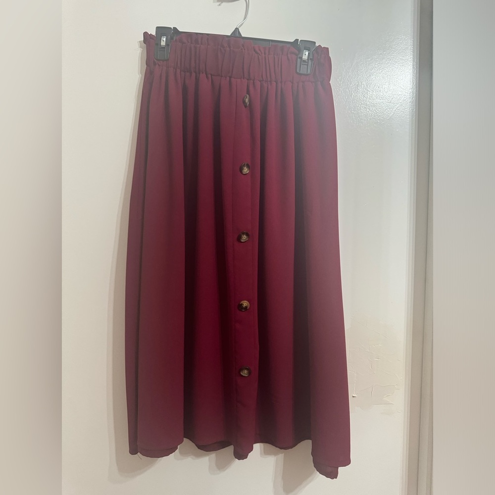 SHEIN | Button Midi Skirt